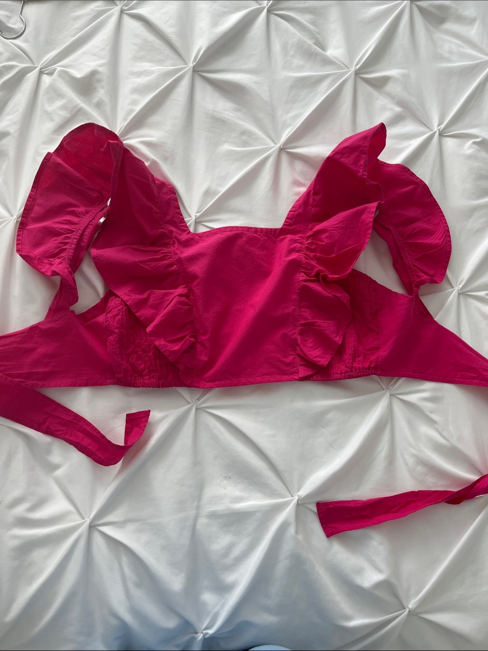 cute pink tie top with open back